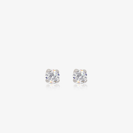 CZ Stud Earrings For Women – 925 Sterling Silver Rhodium Plated