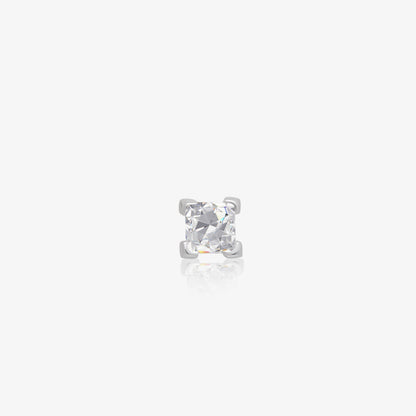 Cushion Cut Stud Earrings for Women – 925 Sterling Silver Rhodium Plated