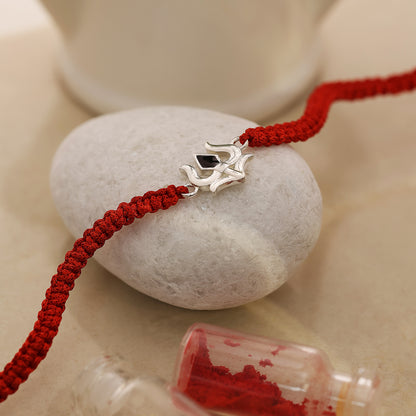 Simple Trishul Silver Rakhi for Brother - Tweov Jewels