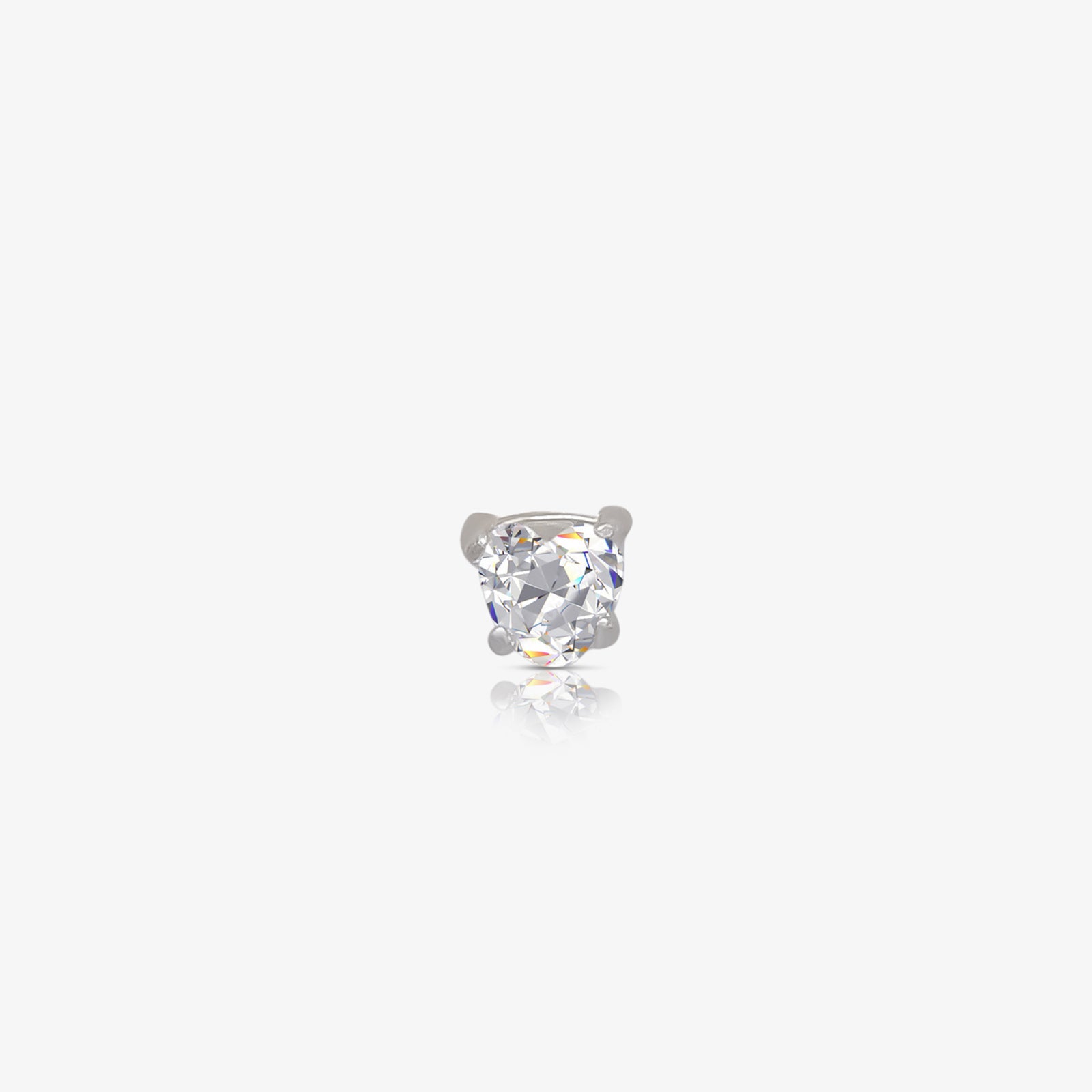 Heart Stud Earrings For Women – 925 Sterling Silver Rhodium Plated
