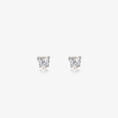 Heart Stud Earrings For Women – 925 Sterling Silver Rhodium Plated