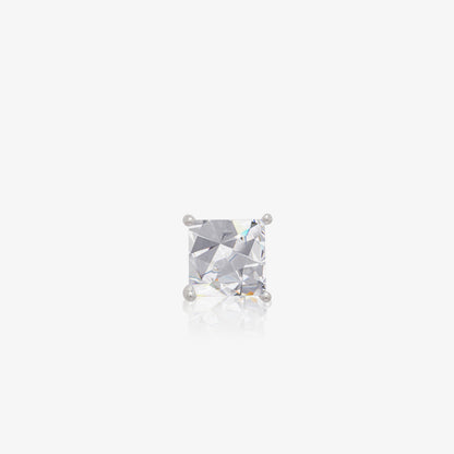 Square CZ Stud Earrings For Women & Girls – 925 Sterling Silver Rhodium Plated