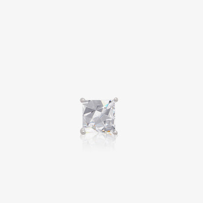 Princess Cut Stud Earrings for Women – 925 Sterling Silver Rhodium Plated