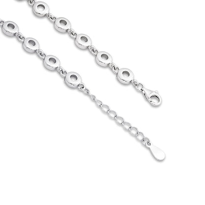 CZ Floral Silver Bracelet for Women - Tweov Jewels