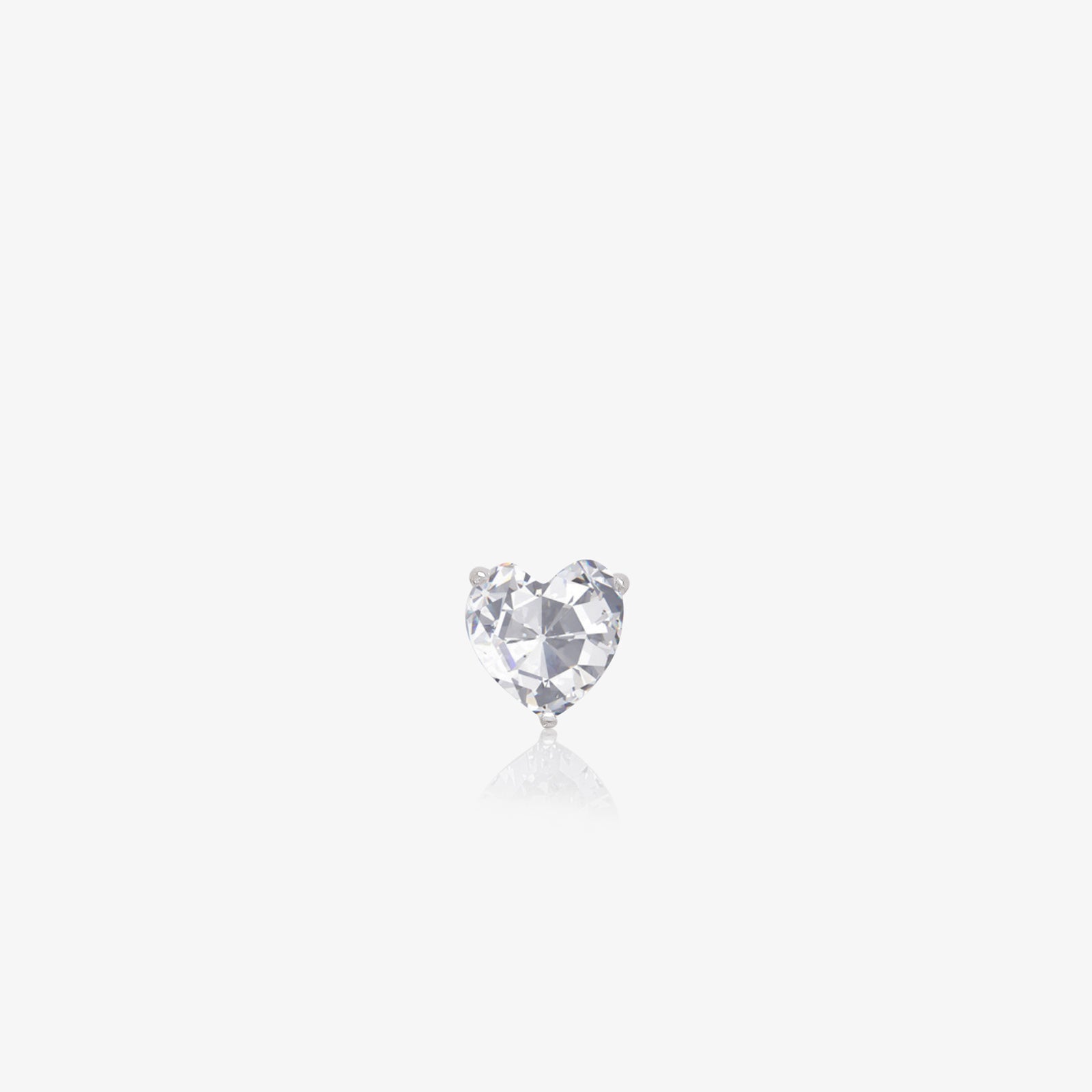 Heart Cut Crystal Stud Earrings for Women – 925 Sterling Silver Rhodium Plated