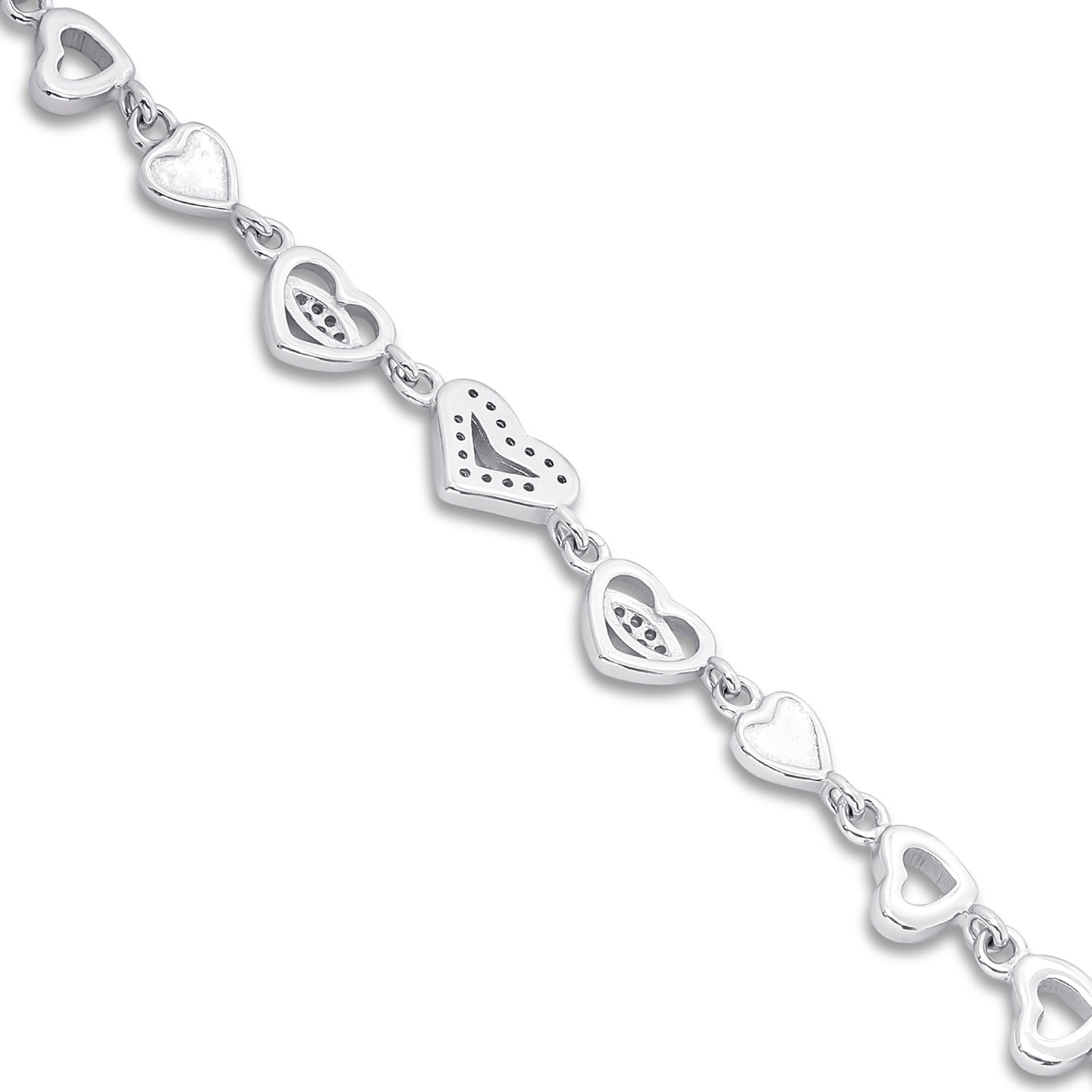 Silver Heart Bracelet for Women - Tweov Jewels