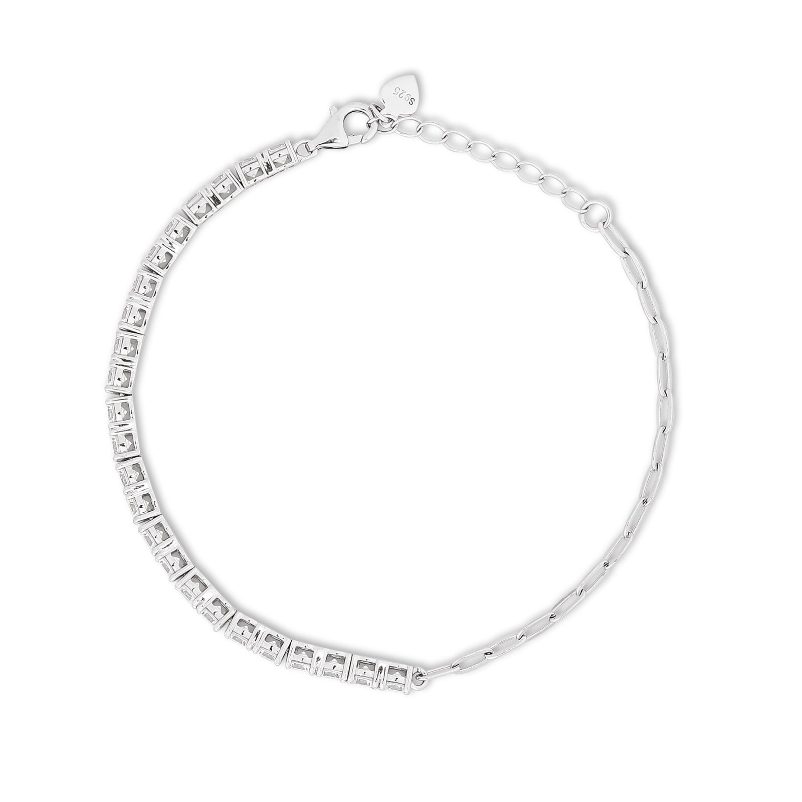 CZ Tennis Silver Bracelet for Women - Tweov Jewels