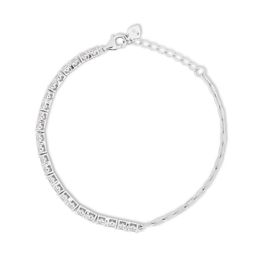 CZ Tennis Silver Bracelet for Women - Tweov Jewels