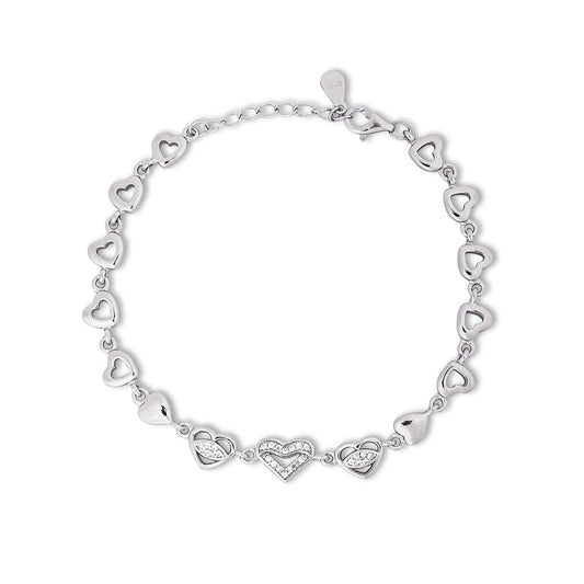 Silver Heart Bracelet for Women - Tweov Jewels