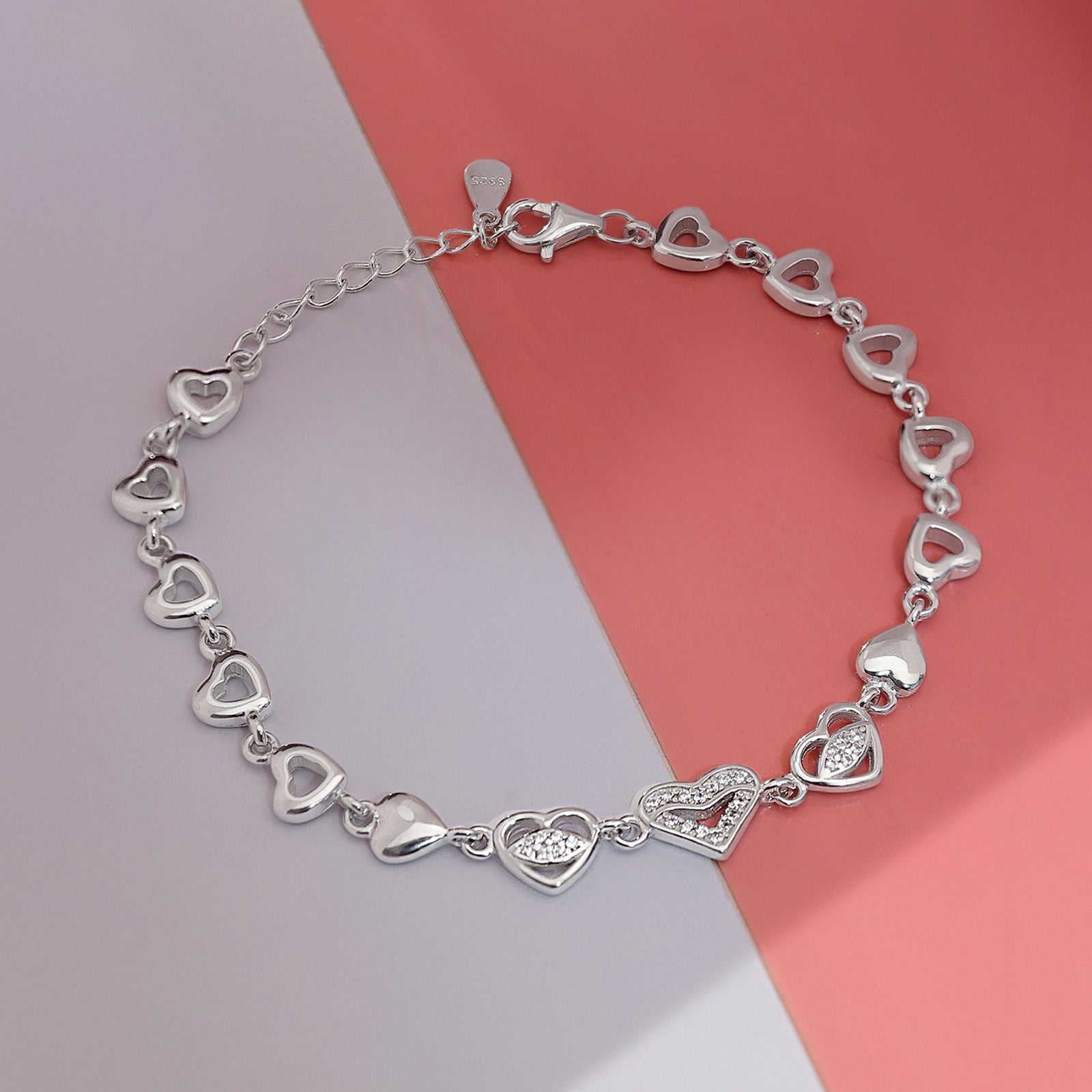 Silver Heart Bracelet for Women - Tweov Jewels