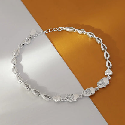 Designer Silver CZ Heart Bracelet for Women - Tweov Jewels