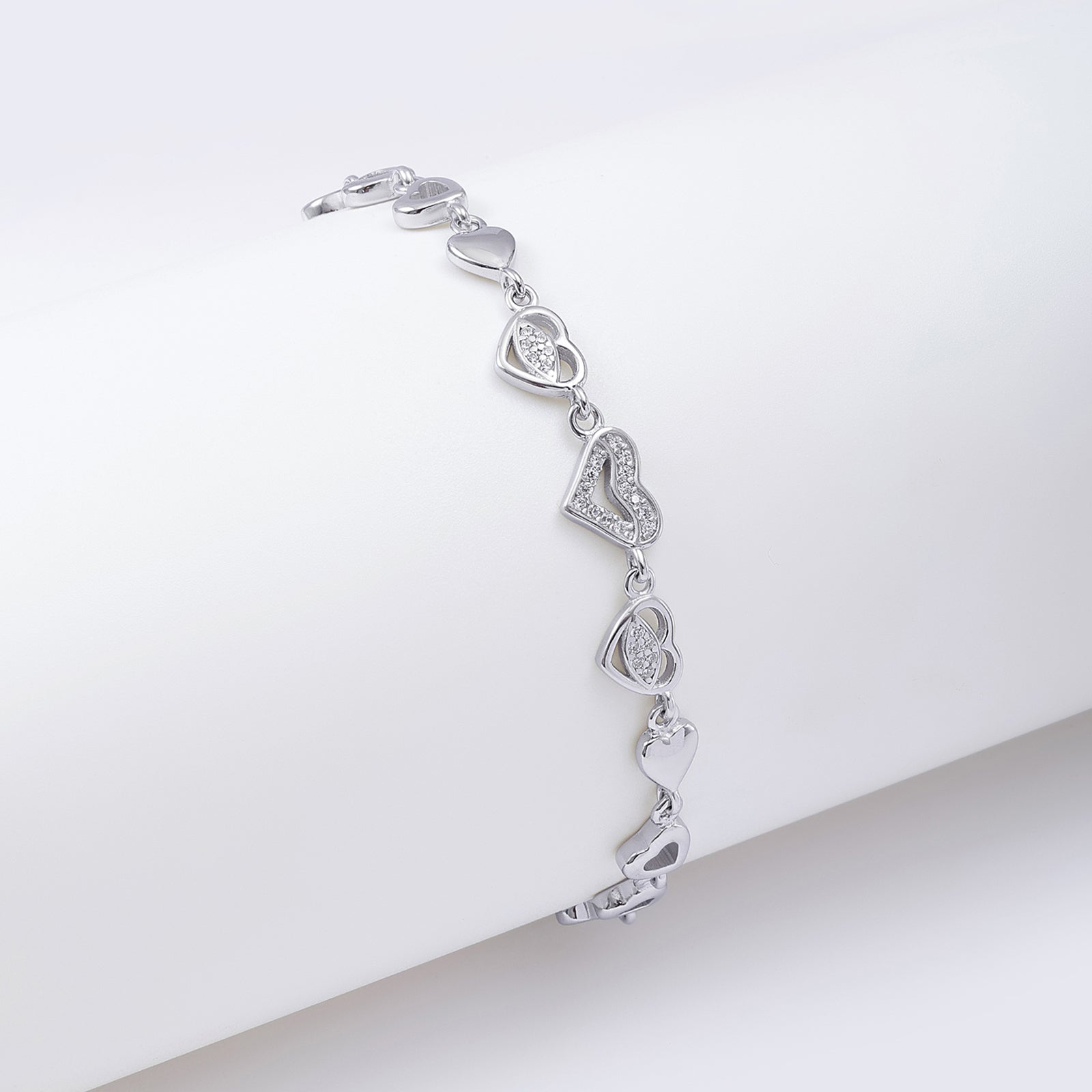 Silver Heart Bracelet for Women - Tweov Jewels