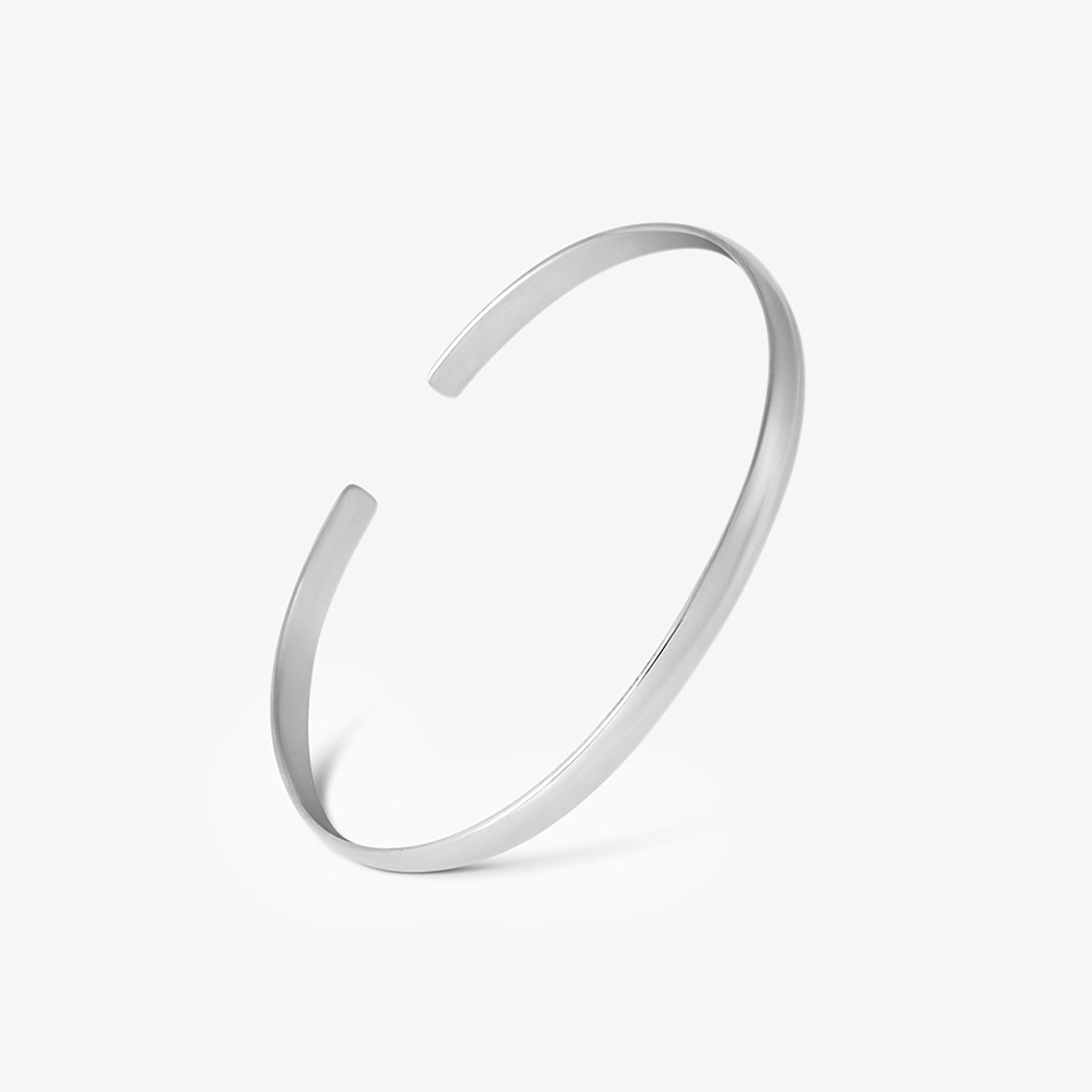 Pure 925 Sterling Silver Simple Bangle Bracelet - Tweov Jewels