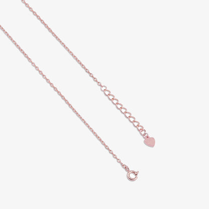 Rose Gold Plated Sea Green Stone Studded Chain Pendant