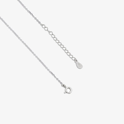 Silver Square Diamond Necklace for Women - Tweov Jewels