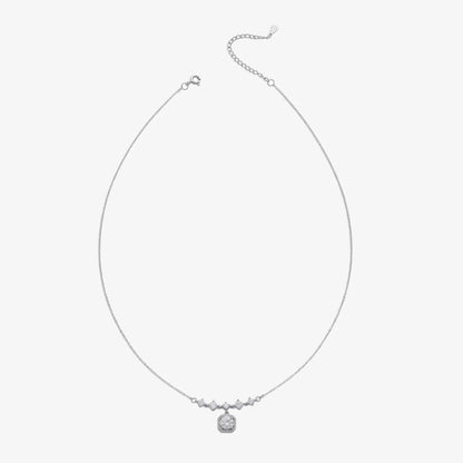 Silver Square Diamond Necklace for Women - Tweov Jewels