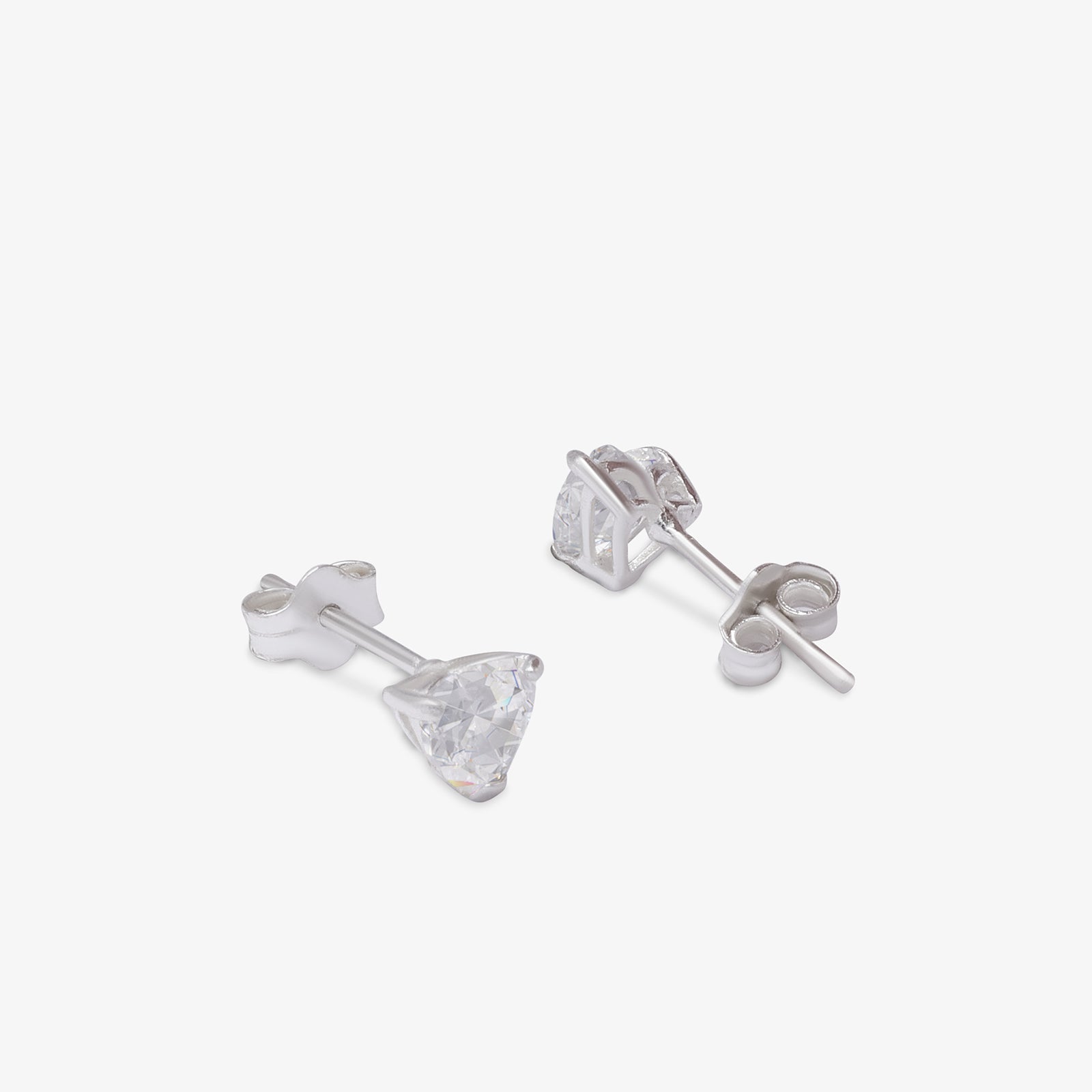 Heart Cut Crystal Stud Earrings for Women – 925 Sterling Silver Rhodium Plated