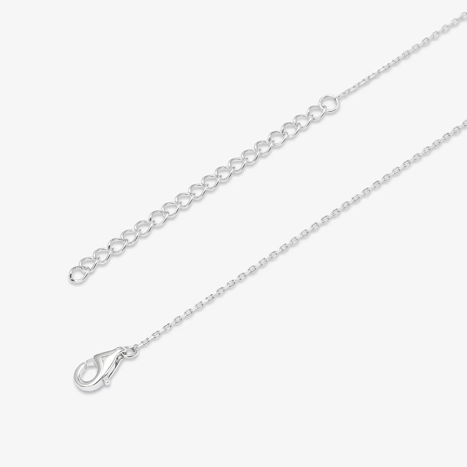 Designer Silver Pink Drop Necklace - Tweov Jewels
