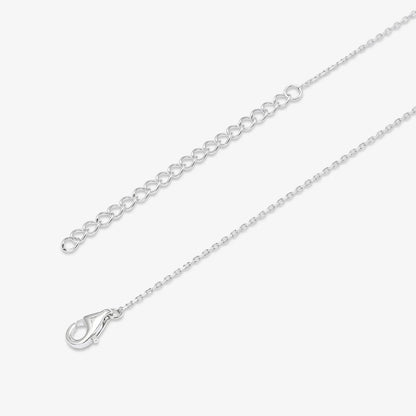 Designer Silver Pink Drop Necklace - Tweov Jewels