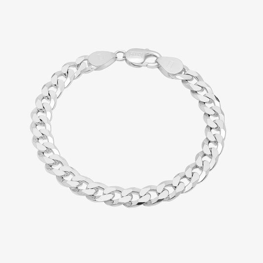 Cuban Design Silver Chain Bracelet