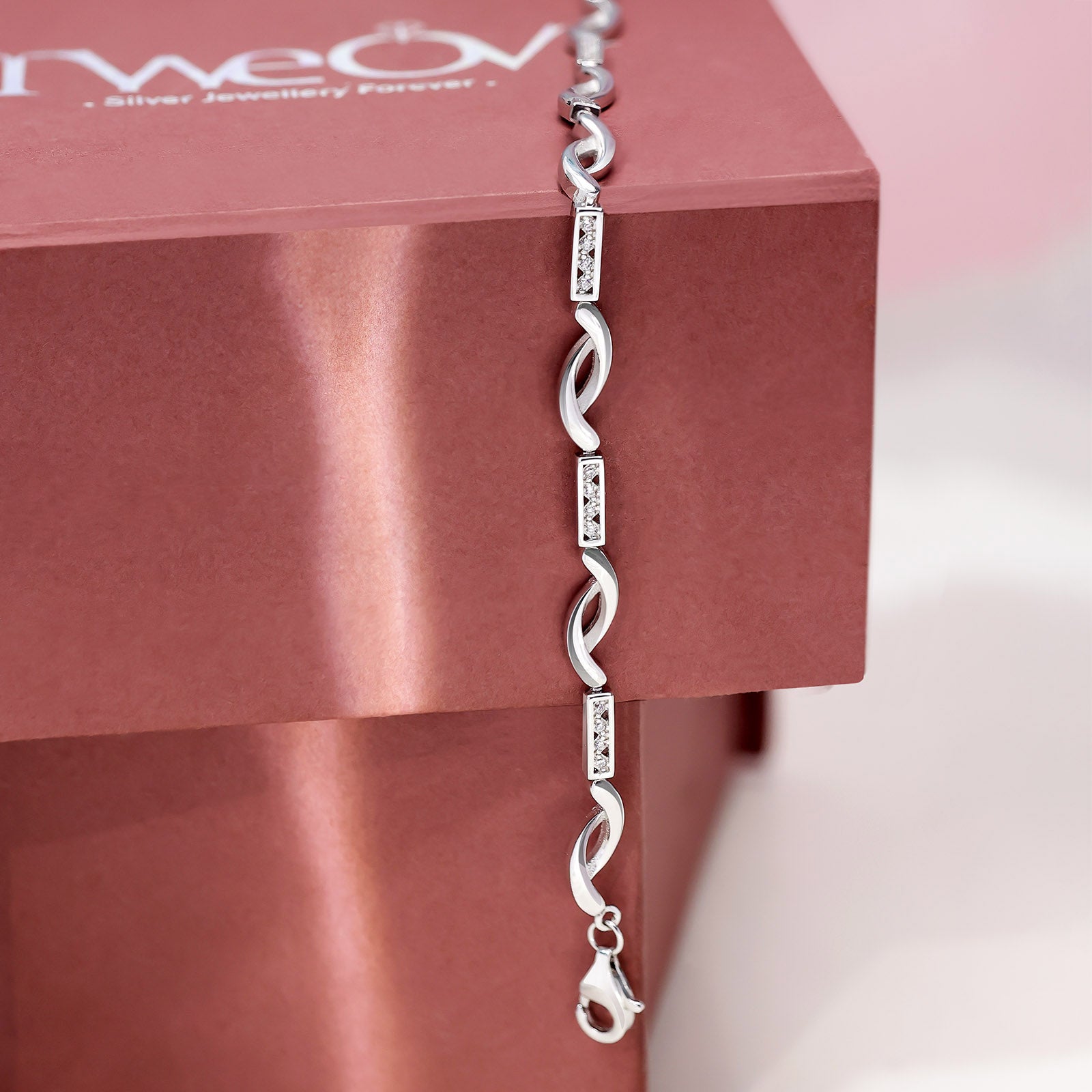 Handcrafted Silver Link Bracelet for Women - Tweov Jewels