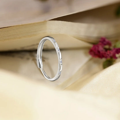 CZ Eternity Silver Spiral Band Ring