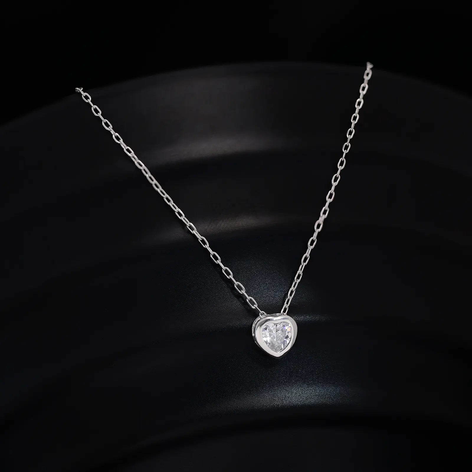 AD Studded Heart Chain Pendant for Women - Tweov Jewels