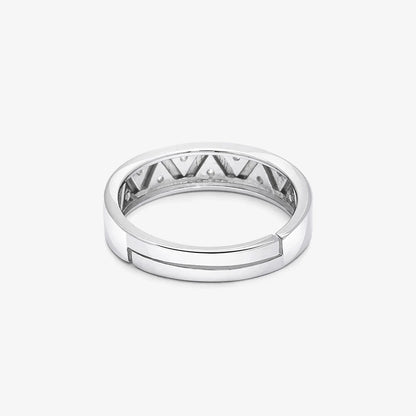 Silver CZ Wave Rings for Men - Tweov Jewels