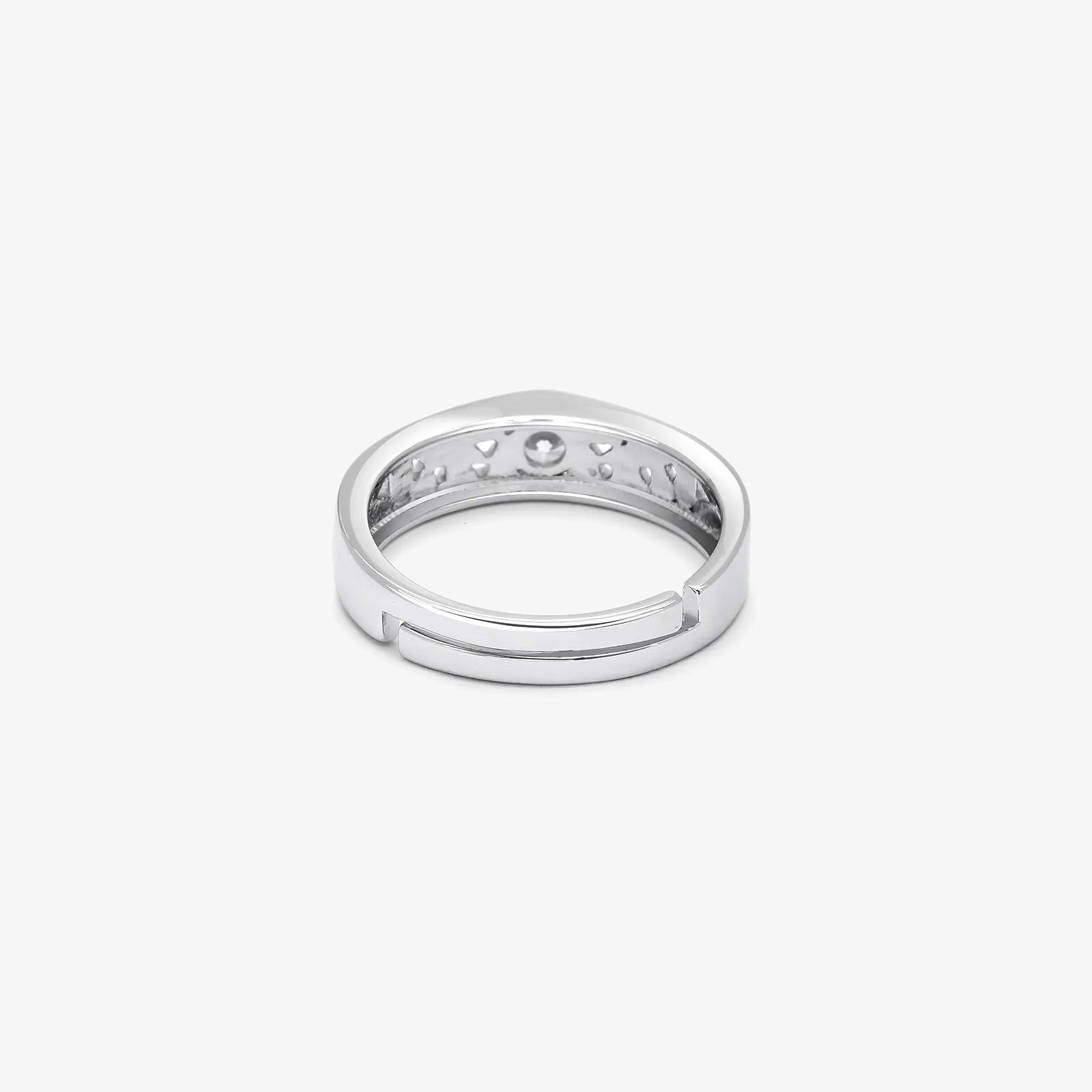 CZ Textured Band Ring For Men - Tweov Jewels