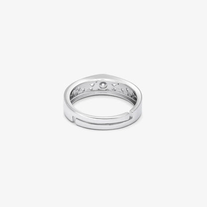CZ Textured Band Ring For Men - Tweov Jewels