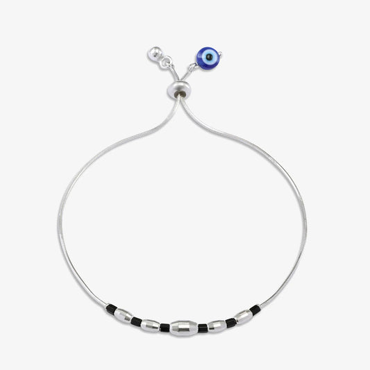 Beaded Silver Chain Bracelet - Tweov Jewels