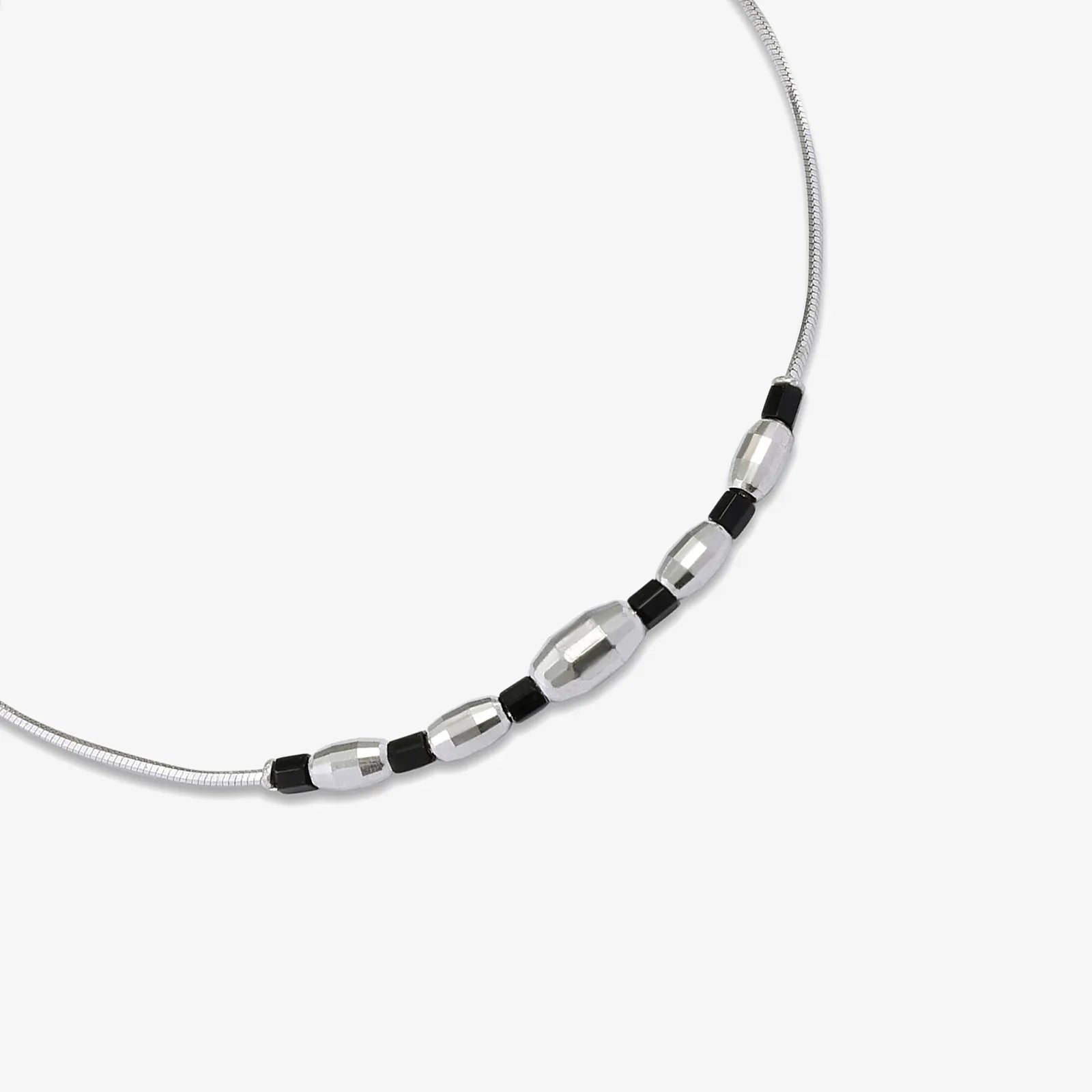 Beaded Silver Chain Bracelet - Tweov Jewels