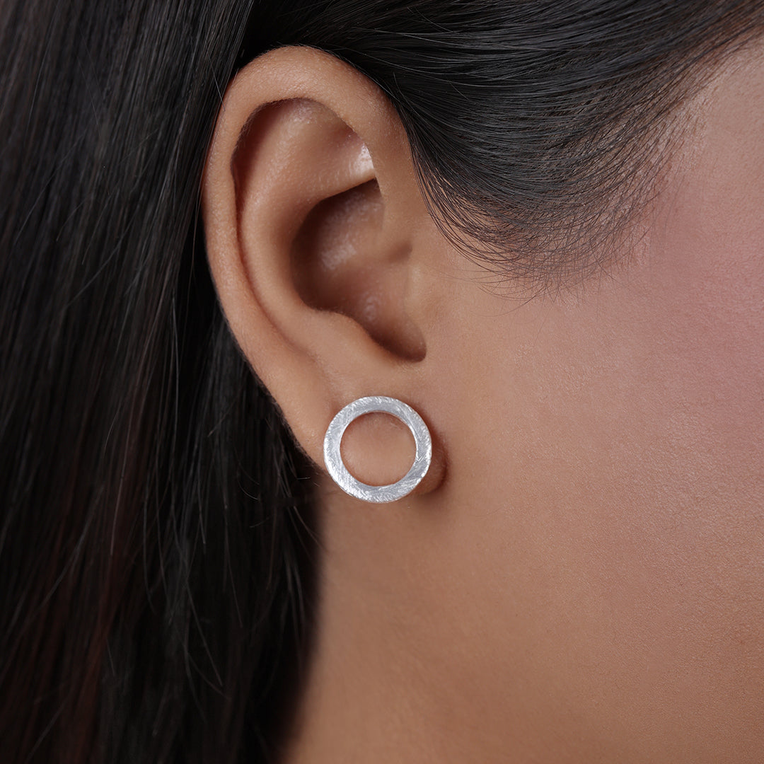 Pure Silver Earrings - Twin Band Model - Tweov Jewels