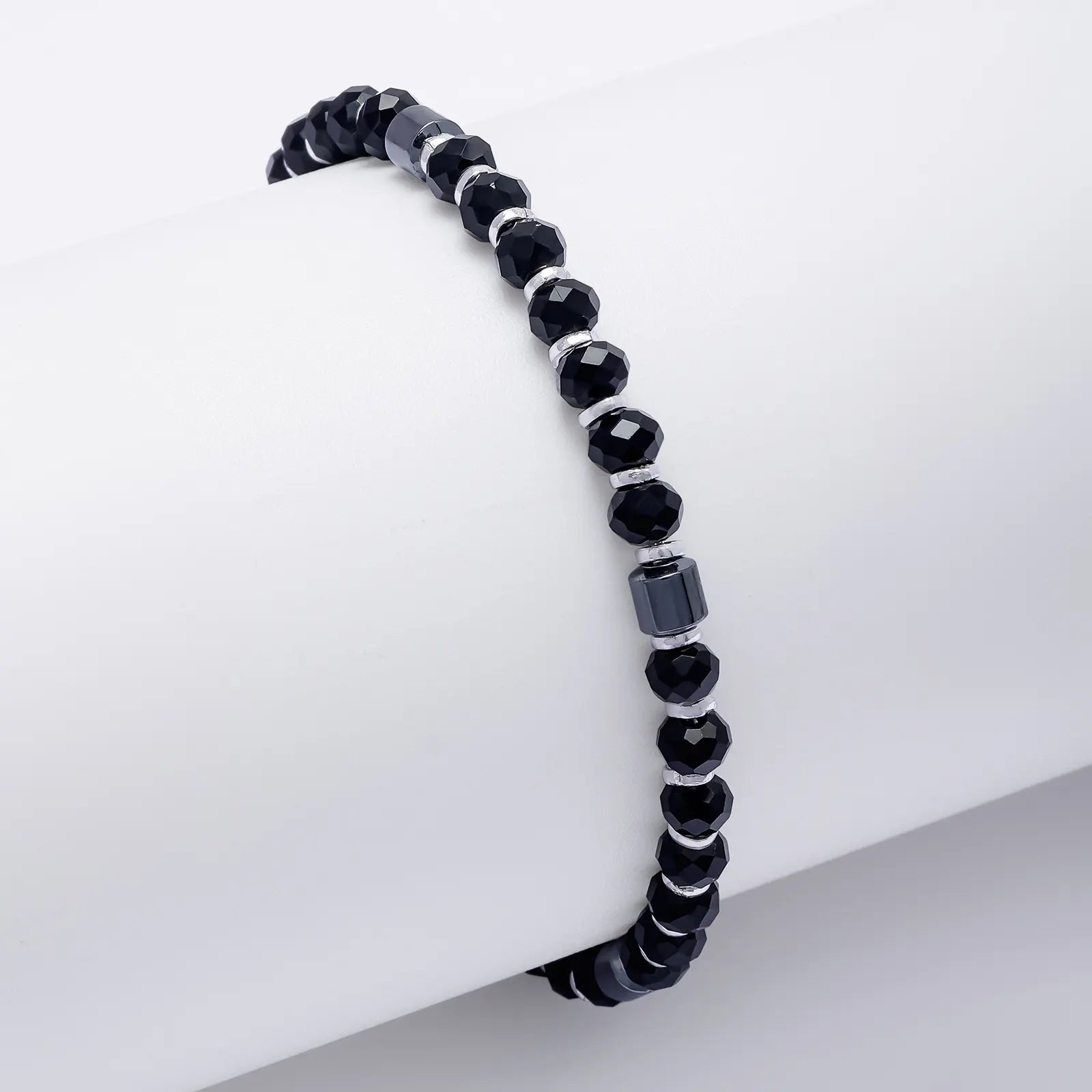 Silver Black Bead Bracelet for Kids - Tweov Jewels