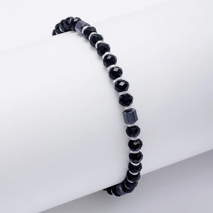 Silver Black Bead Bracelet for Kids - Tweov Jewels
