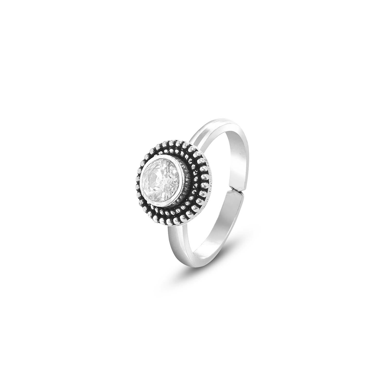 Pure Silver Ring - Glorious Bloom of CZ Stones - Tweov Jewels