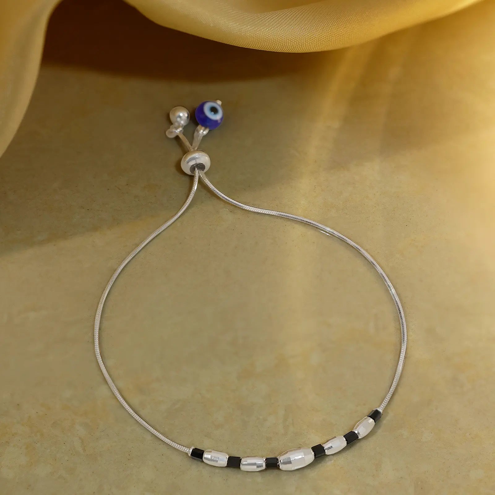 Beaded Silver Chain Bracelet - Tweov Jewels