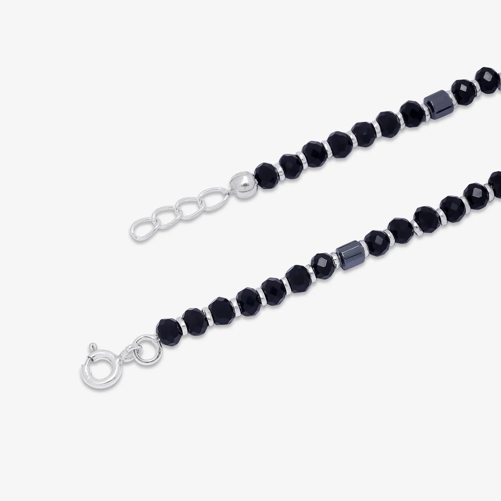 Silver Black Bead Bracelet for Kids - Tweov Jewels