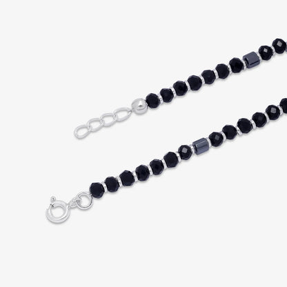 Silver Black Bead Bracelet for Kids - Tweov Jewels