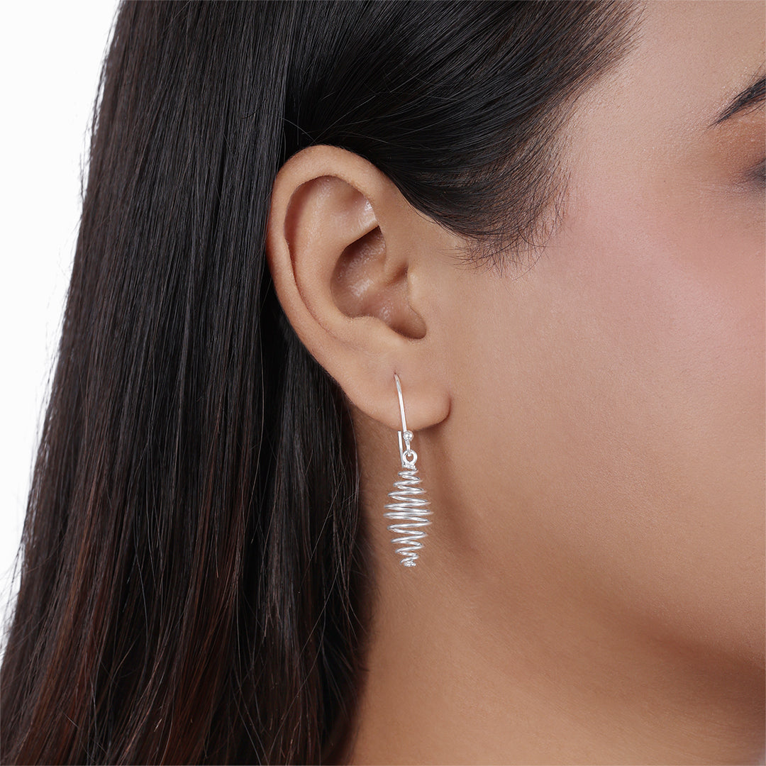 Pure Silver Earrings - Spring Like Danglers - Tweov Jewels