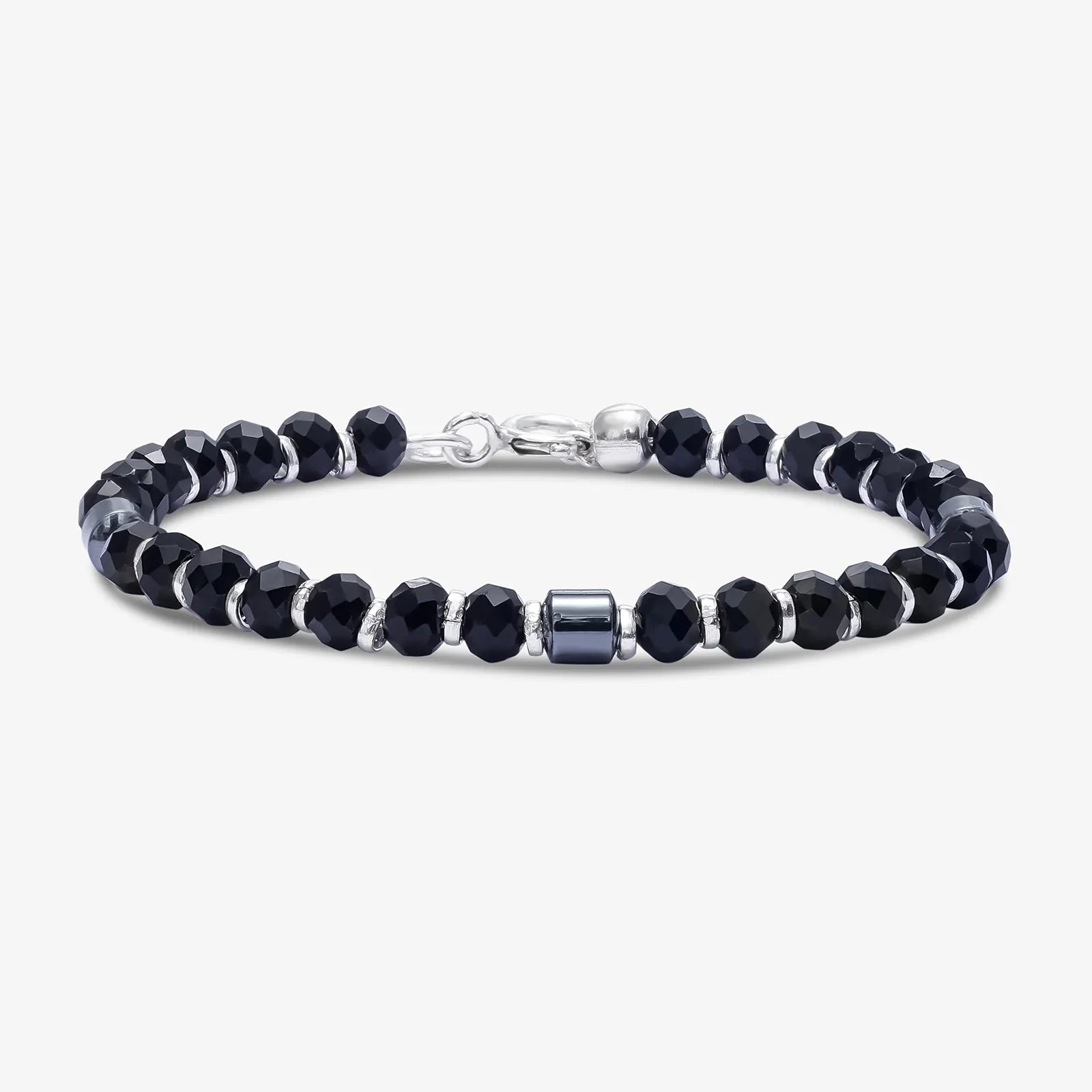 Silver Black Bead Bracelet for Kids - Tweov Jewels