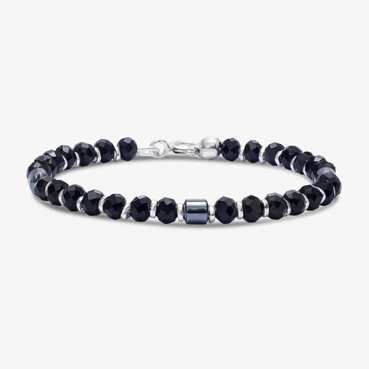 Silver Black Bead Bracelet for Kids - Tweov Jewels