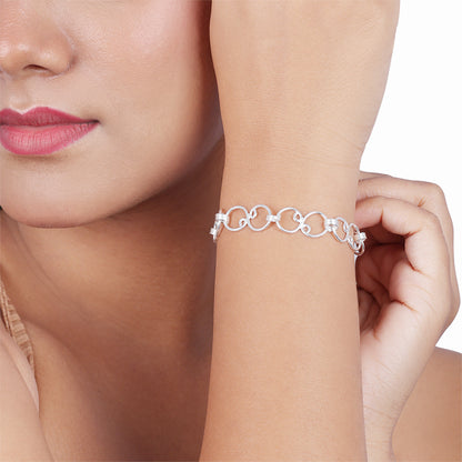 Pure 925 Sterling Silver Wide Infinity Bracelet - Tweov Jewels