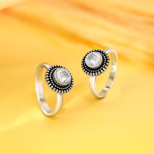 Pure Silver Ring - Glorious Bloom of CZ Stones - Tweov Jewels