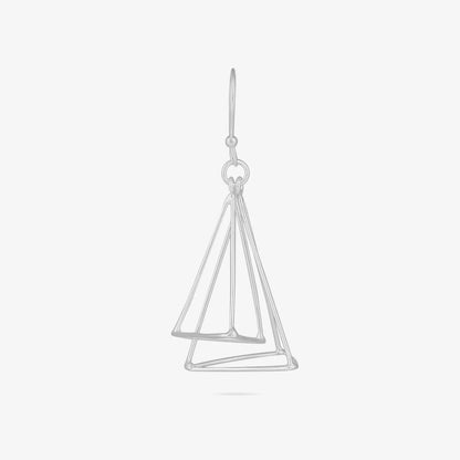 Triangular Tone Silver Dangle Earrings - Tweov Jewels