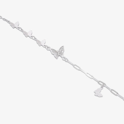 CZ Butterfly Silver Bracelet - Tweov Jewels