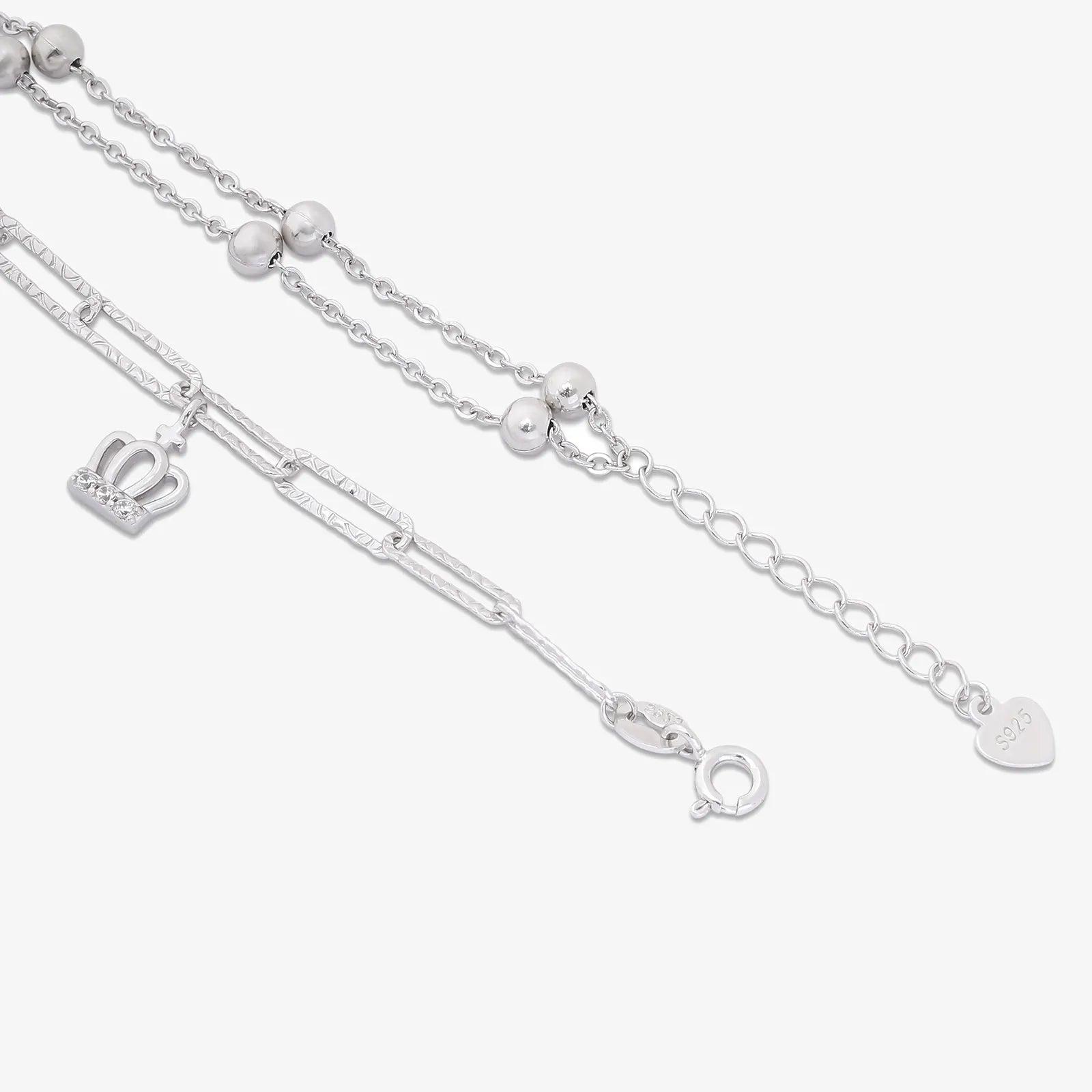 Evil Eye Queen Silver Chain Bracelet - Tweov Jewels