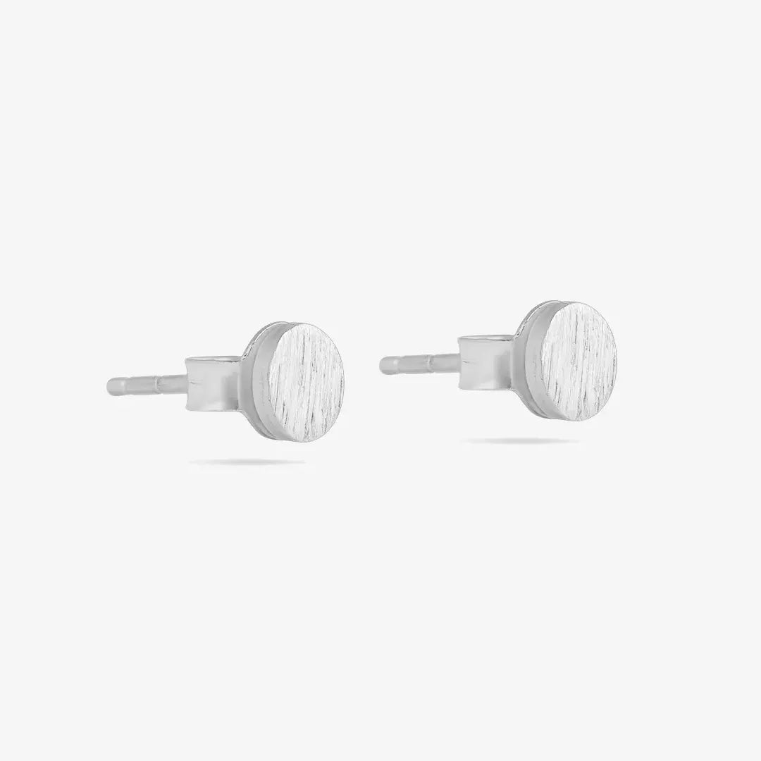 Minimal Round Silver Stud