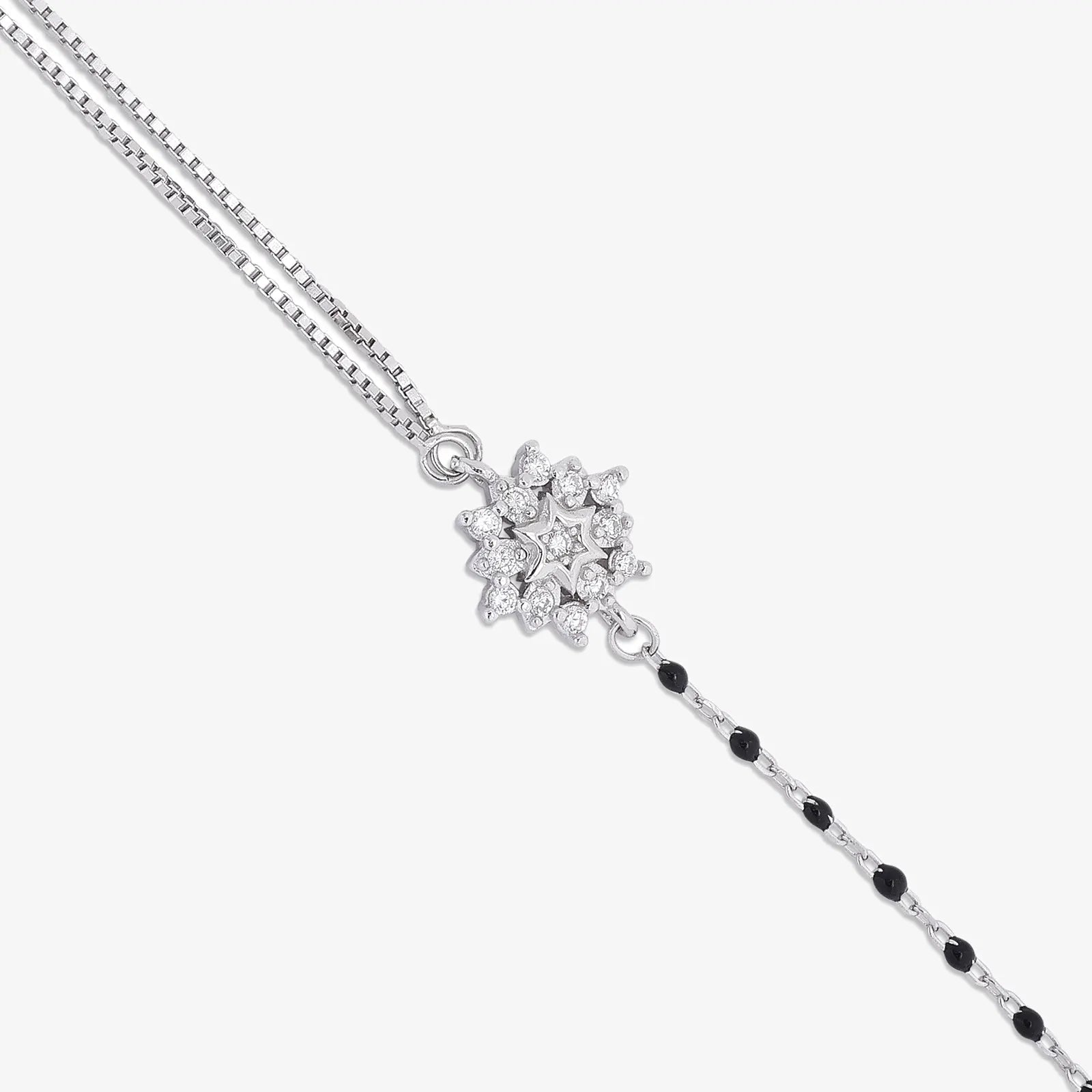 Exquisite Silver Floral Chain Bracelet - Tweov Jewels
