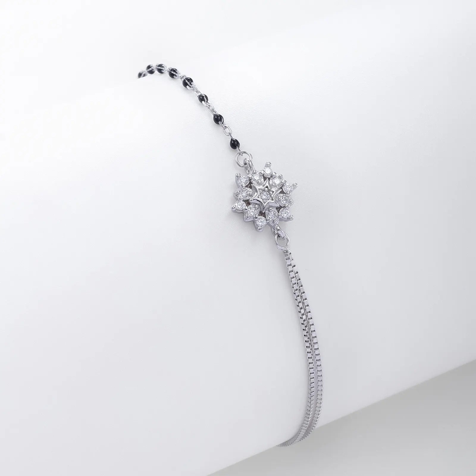 Exquisite Silver Floral Chain Bracelet - Tweov Jewels
